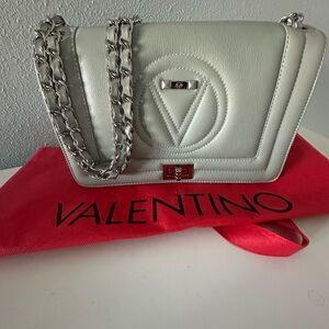 Valentino Metallic Silver Shoulder Bag